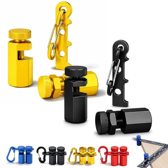 Tall Stair Gauges for Framing Square Hexagonal Stable Lock with Holder & Hook for Carpentry & Circular Saw Anti-Wobble Design, Adjustable Knobs, Stair Stringer Layout Tool