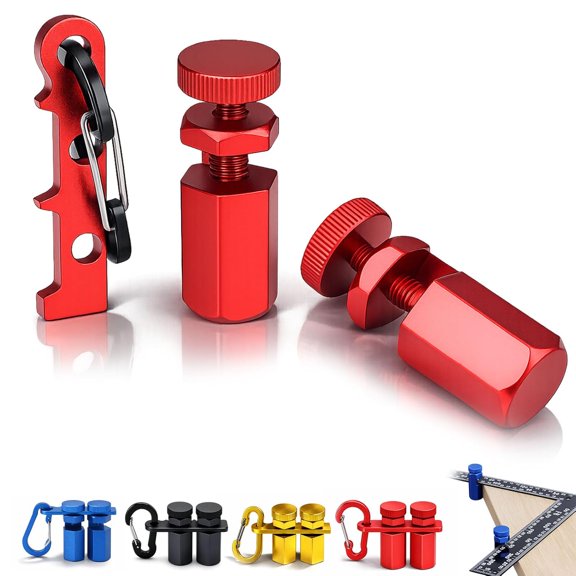 Tall Stair Gauges for Framing Square Hexagonal Stable Lock with Holder & Hook for Carpentry & Circular Saw Anti-Wobble Design, Adjustable Knobs, Stair Stringer Layout Tool