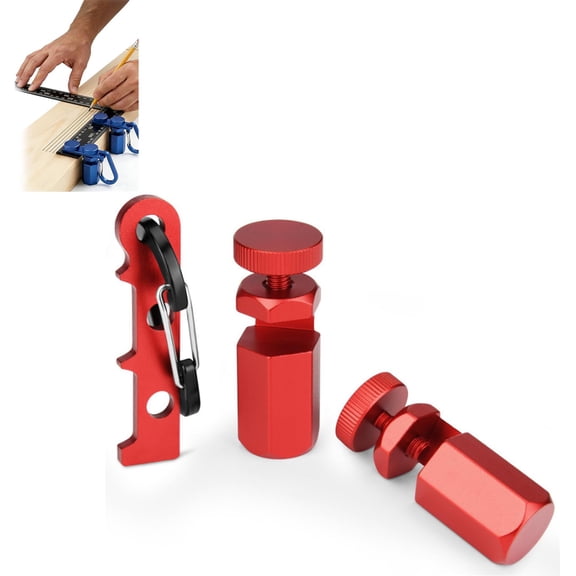 Tall Stair Gauges for Framing Square, Tall Anti-Wobble Aluminum Layout Tool & Holder Hook for Stair Stringers, Rafters and Carpentry