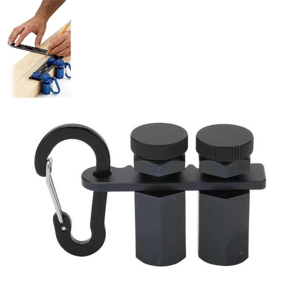 Tall Stair Gauges for Framing Square, Tall Anti-Wobble Aluminum Layout Tool & Holder Hook for Stair Stringers, Rafters and Carpentry