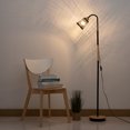 thumbnail image 1 of Tall Standing Lamp with 360 Adjustable Swing Arm, Industrial Reading Black, 1 of 3