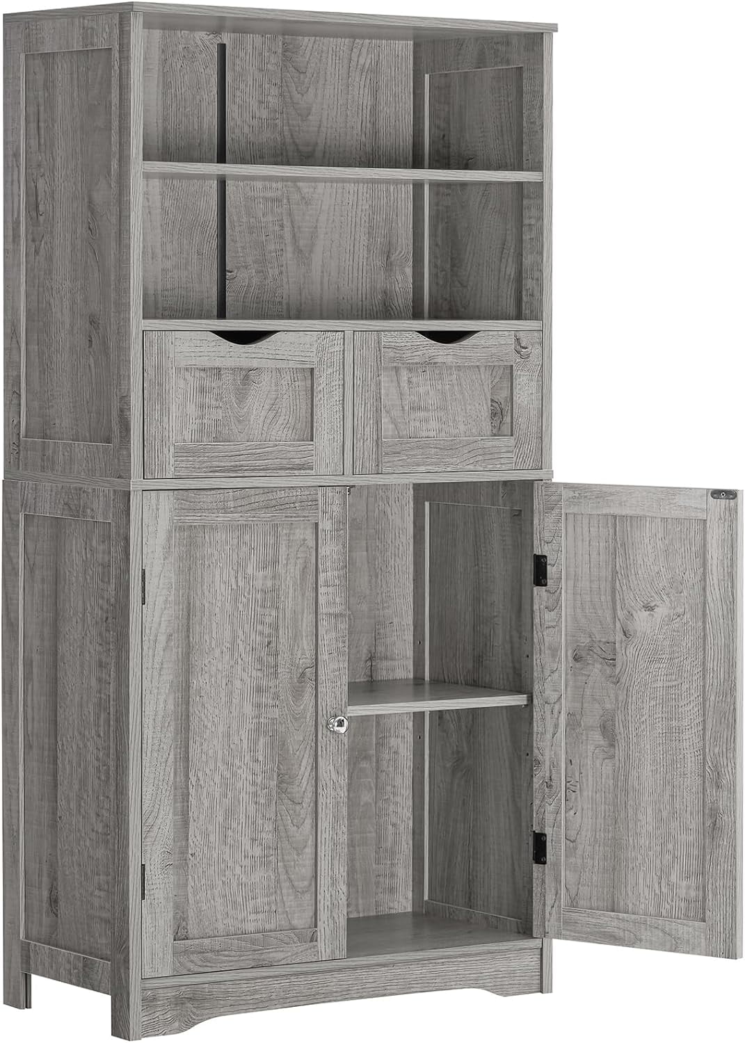 Tall Storage with 2 Drawers & Adjustable Shelves, Bathroom