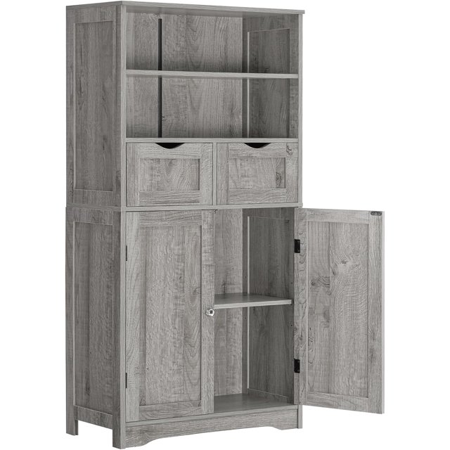 Tall Storage with 2 Drawers & Adjustable Shelves, Bathroom