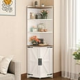 thumbnail image 1 of [Tall Storage Cabinet] 65'' Tall 6-Tier Storage Cabinet with 4 Barn Doors | Adjustable Shelves, Metal Handles, Home Space Saver Accent Cabinet for Living Room, Kitchen, Study Room, 1 of 12