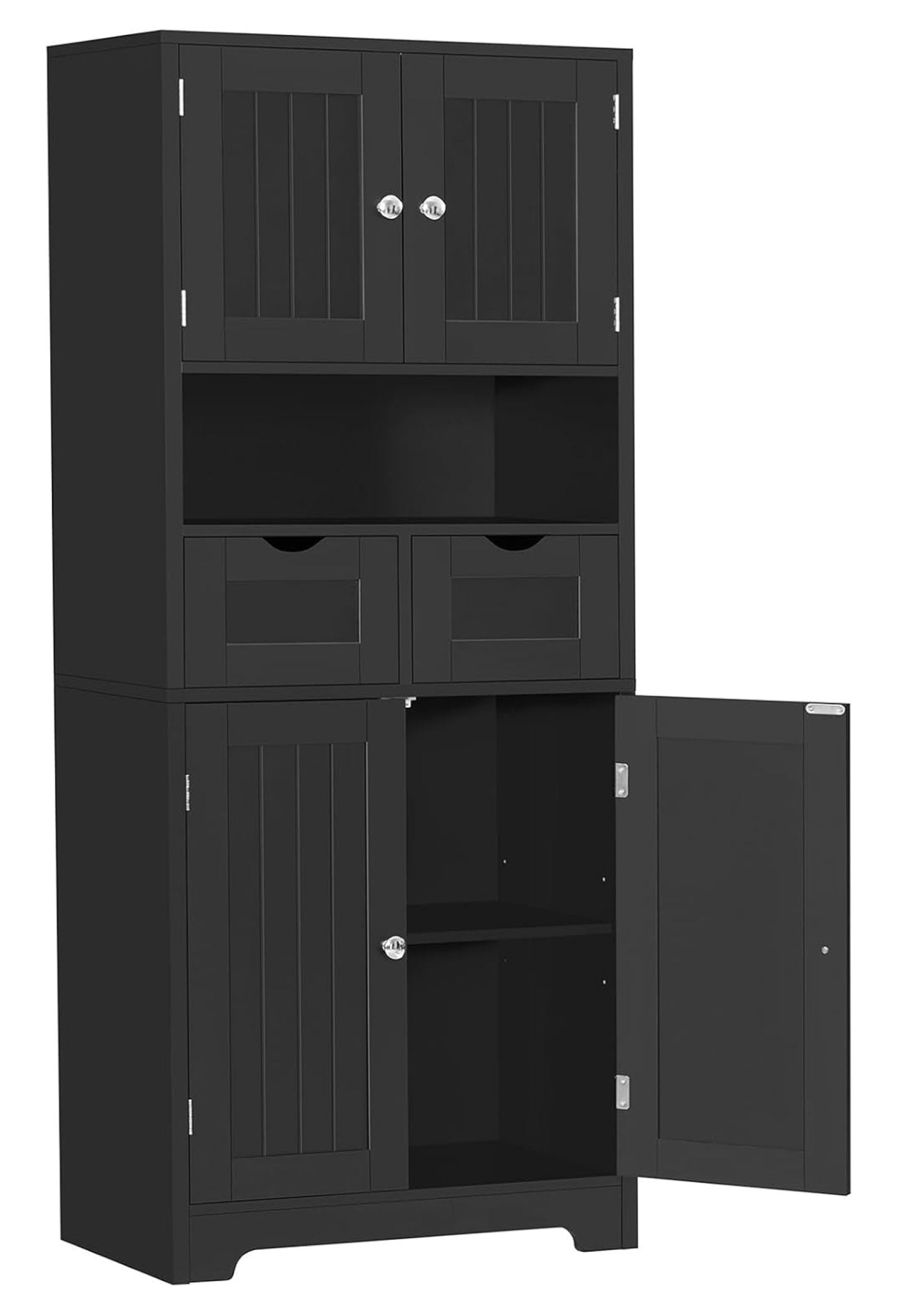 Tall Storage Bathroom with 2 Drawer & Adjustable