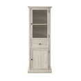 Tall Storage Freestanding with Glass Door and Shelves