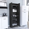 thumbnail image 1 of Tall Storage Cabinet In Black , 23.6"w X 11.8"d 70"h, For Home Decor 70"h 11.8"d, Materials, 1 of 3