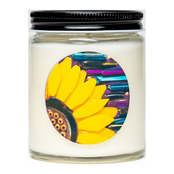 Tall Sunflower Soy Candle