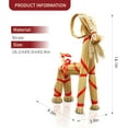 thumbnail image 1 of Tall Swedish Straw-Woven Christmas Goat – Yule Tradition Decor with Red Ribbon, Handmade Scandinavian Holiday Decoration for Indoor & Outdoor Use, 1 of 5