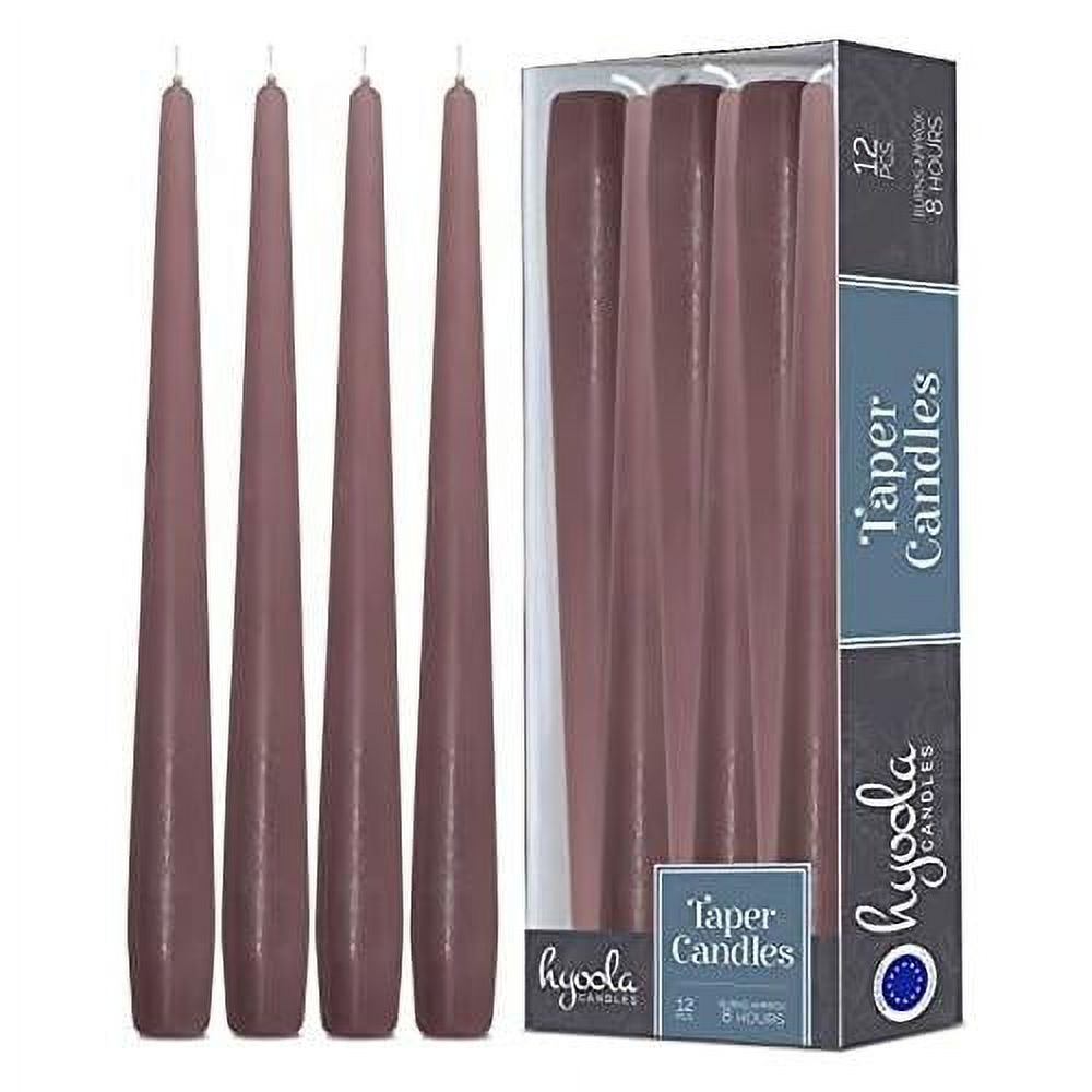 Tall Taper Candles 10 Inch Mauve Unscented Dripless Taper Candles 8