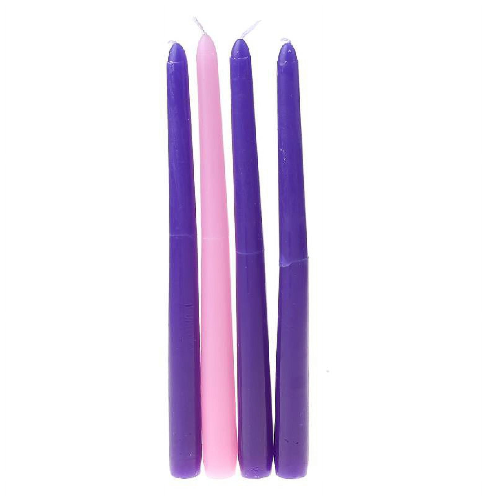 Tall Taper Candles 4 pcs Unscented Advent Taper Candle, Holidays