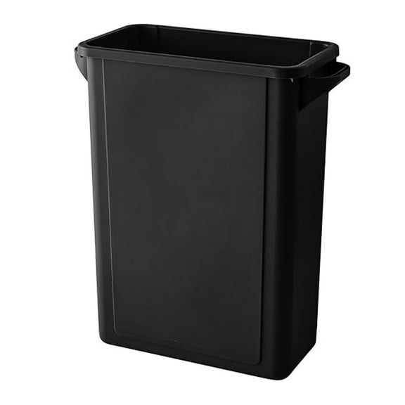 Tall Trash Can 16 Gallon - Slim Kitchen Garbage Can - Black Thin Trash Can for Bathroom, Bedroom, Office, Bar - Space Saving Design