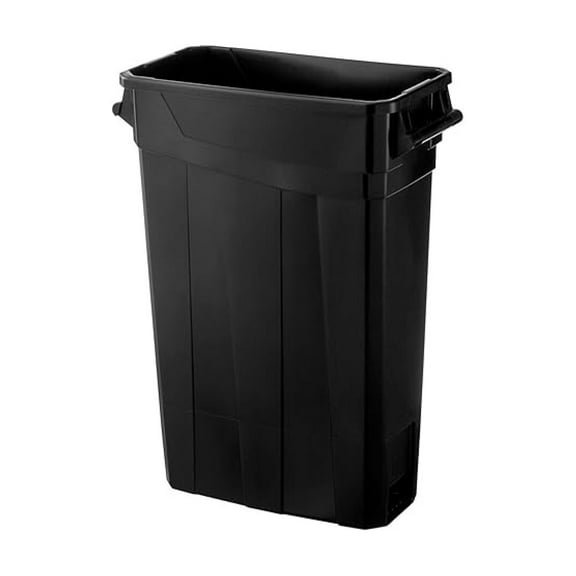 Tall Trash Can, 23 Gallon Slim Trash Can - Black Kitchen Garbage Can for Home, Office, Bathroom, Bar - Thin & Tall Wastebasket with Lid