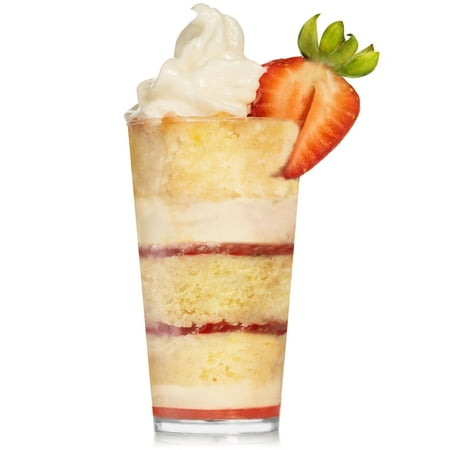 Tall Tumbler Shot, Mini Shooter Round Dessert Cups Clear Plastic Reusable Re-washable for Tasting Party, Small Round Shooters Appetizer Cup