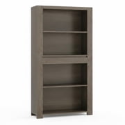 Tall Vintage Entryway Storage Cabinet with Drawer 4-Tier Heavy Duty Open Bookshelf Waterproof Retro Gray