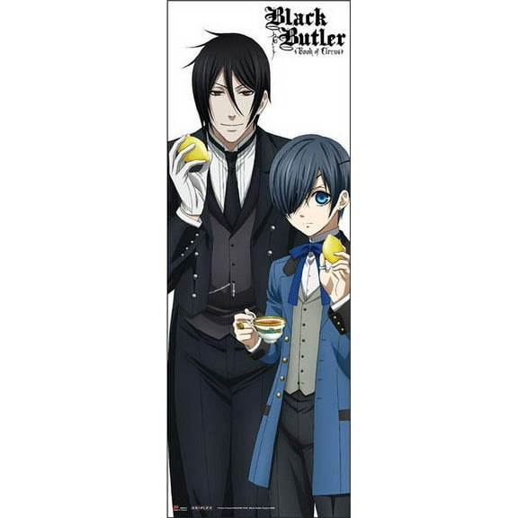 Tall Wall Scroll - Black Butler Sebastian & Ciel Book of Circus ge86383
