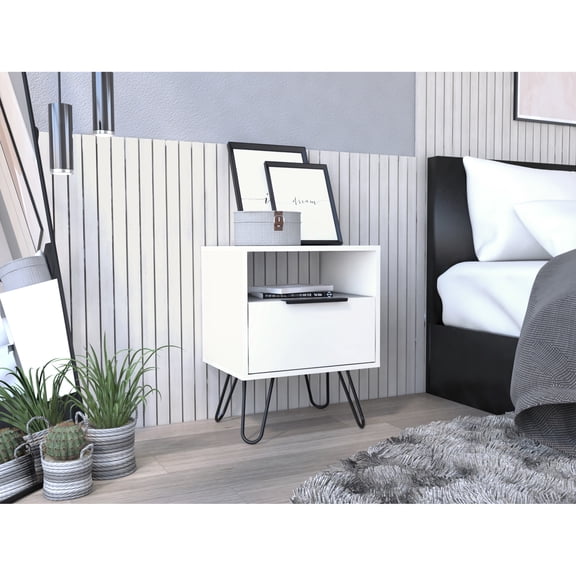 Tall White Side Table | Durable & Stable | Living Room Addition