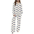 thumbnail image 1 of Tall Women Lounge Sets 2 Piece Outfits Two Piece Pants Outfits for Women Fall Women's Home Pocket Printed Pajama Set For Daily Home Wear My Items, 1 of 6