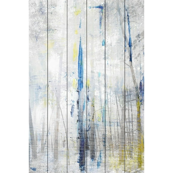 "Tall and Bright" Painting Print on White Wood