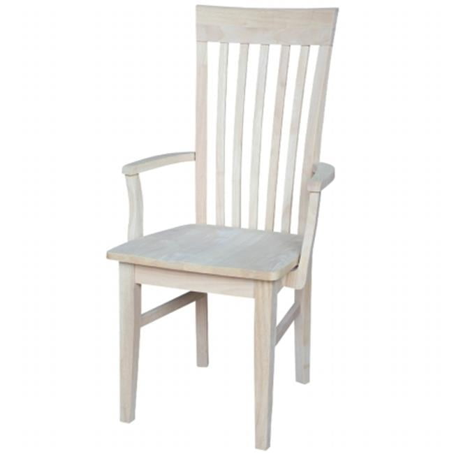 Tall mission chair with arms Unfiinished