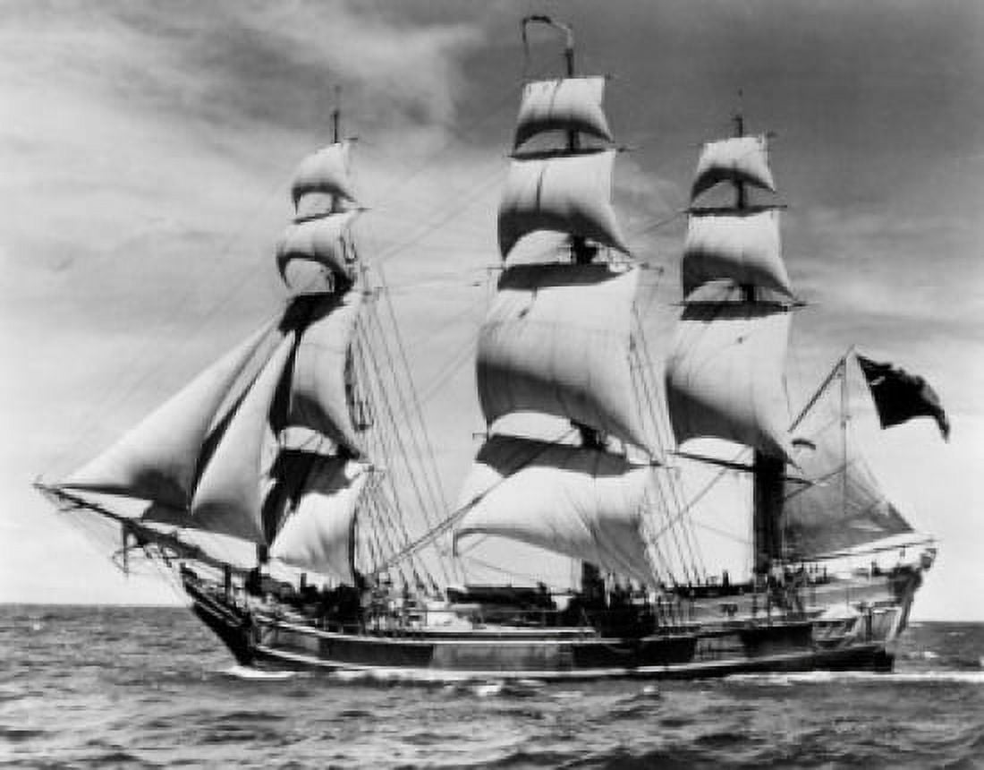 Tall ship sailing in the sea Canvas Art - (24 x 36)