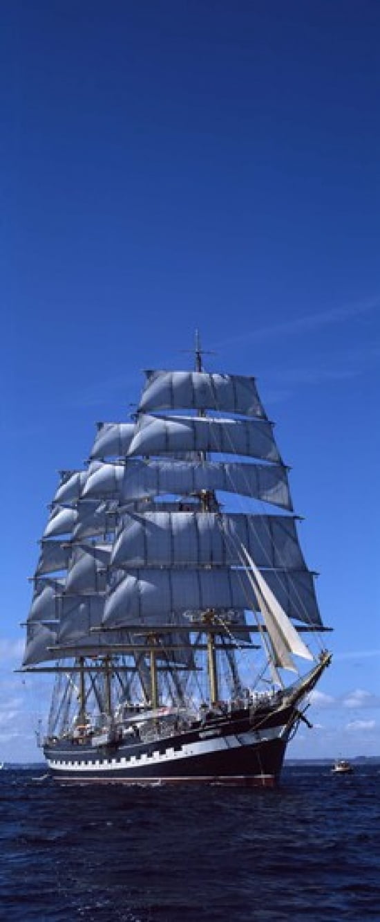 Tall ships race in the ocean Baie De Douarnenez Finistere Brittany France Canvas Art - Panoramic Images (15 x 6)