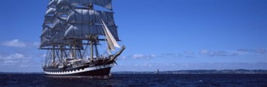Tall ships race in the ocean Baie De Douarnenez Finistere Brittany France Canvas Art - Panoramic Images (36 x 12)