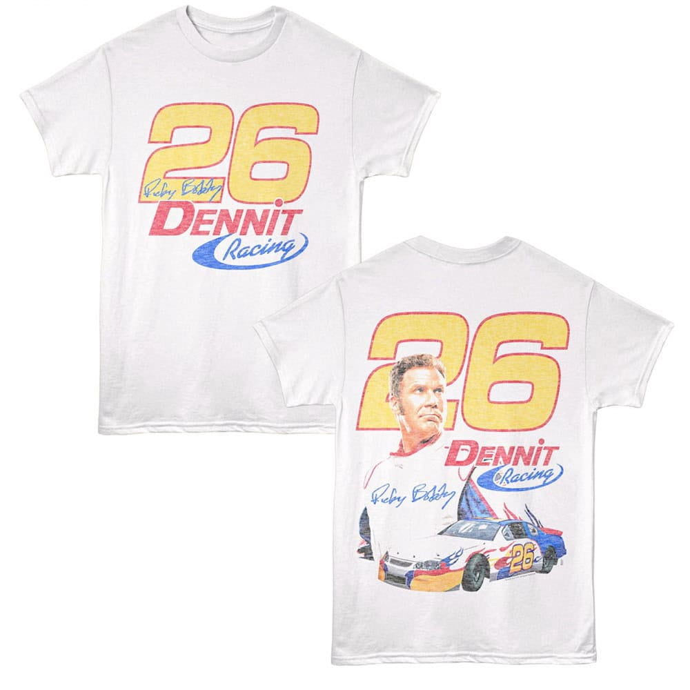 Talladega Nights Dennit Racing 26 Men's T Shirt (White, AdultM ...