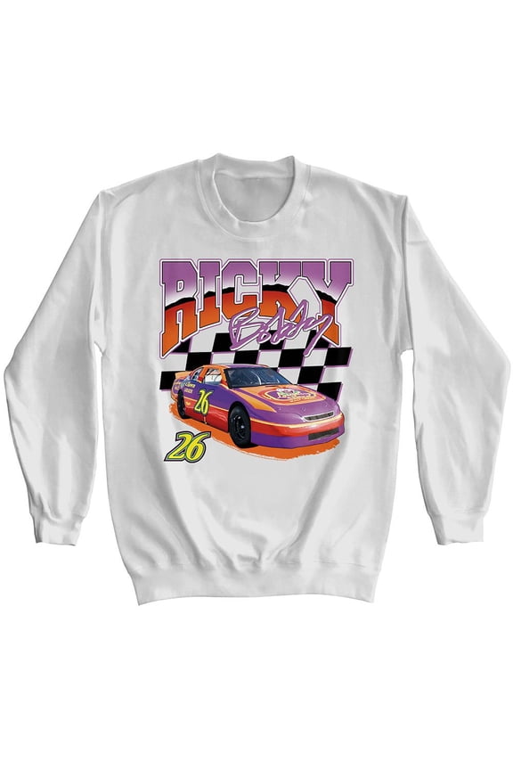 Talladega Nights Ricky Racer White Adult Sweatshirt