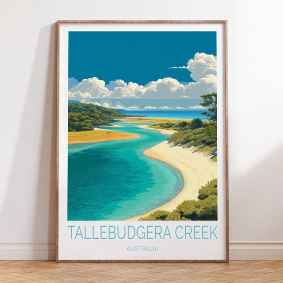 Tallebudgera Creek Australia Coastal River Wall Art Unframed Paper Print