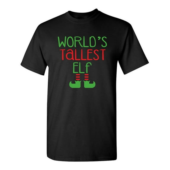 Tallest Elf Super Soft Tshirts for Women and Men, Ugly Holiday Xmax tee Camisas de Navidad Para Mujer Funny T shirt