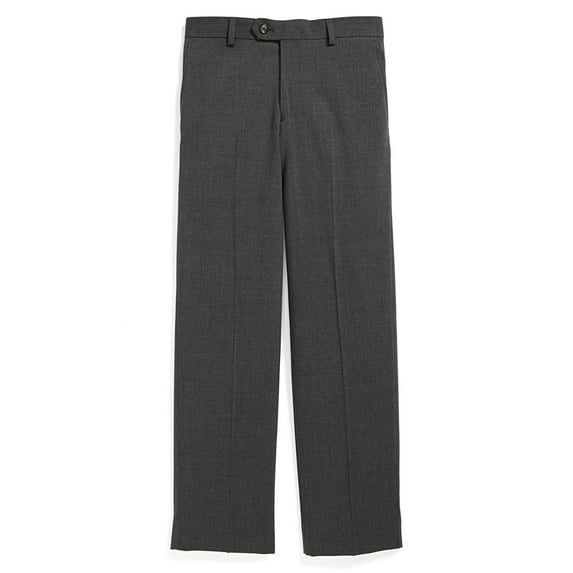 Tallia Boy's 4-22 Wool Blend Flat Front Dress Pant - Regular & Husky Sizes 14 Regular, Grey
