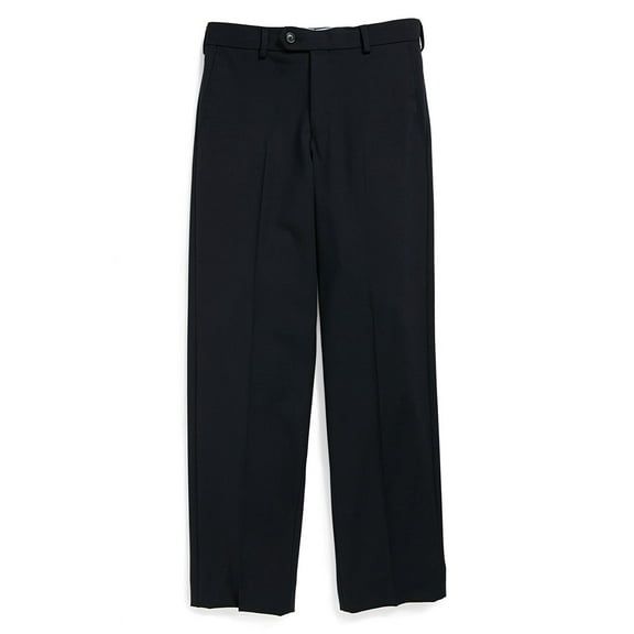 Tallia Boy's 4-22 Wool Blend Flat Front Dress Pant - Regular & Husky Sizes 5 Regular, Navy