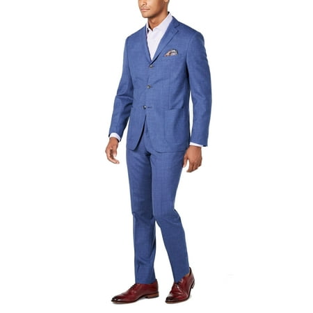 Tallia Men's Orange Slim Fit Blue Melange Suit Pants Size 37 New with Tags