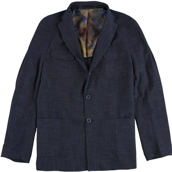 Tallia Mens Raglan Sport Coat, Blue, 42 Short