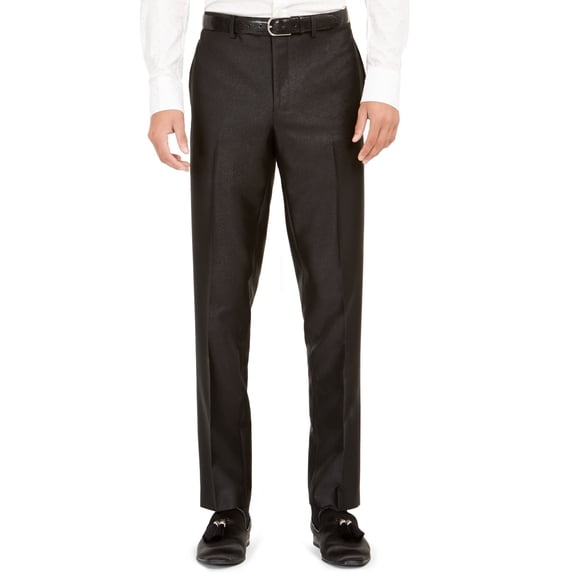Tallia Men's Slim Fit Solid Suit Pants Black Size 40X30