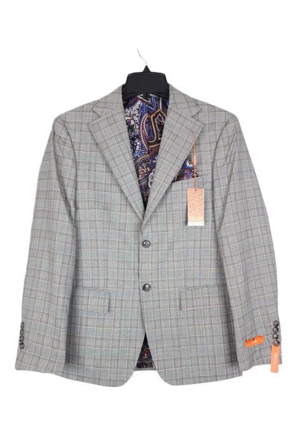 Men's Slim Fit Wool Sport Coat Blazer Brown 44L