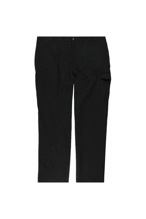 Mens Brushed Feel Dress Pants Slacks, Grey, 38W x 32L