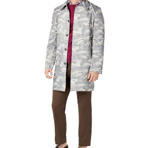 Tallia Mens Camo Raincoat, Grey, XX-Large