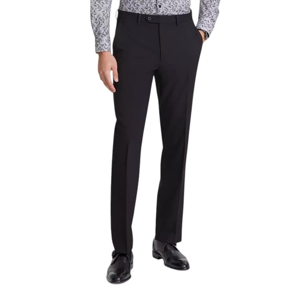 Tallia Mens Classic fit Dress Pants 36 / 30 Black Solid Stretch