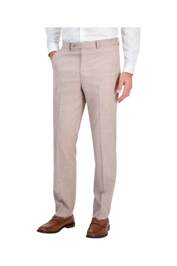 Mens Classic fit Dress Pants 44 / 30 Beige Solid