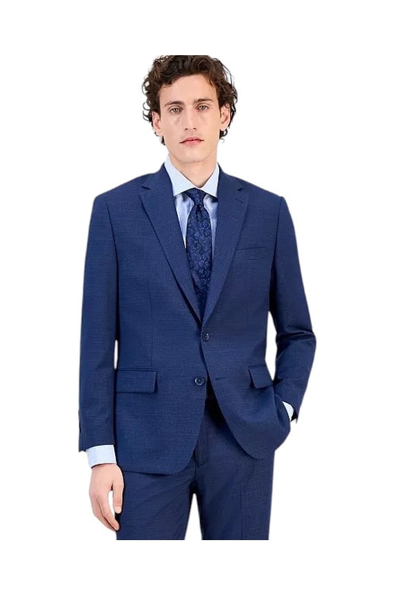 Mens Classic fit Suit Jacket Blazer 36 R Blue Plaid