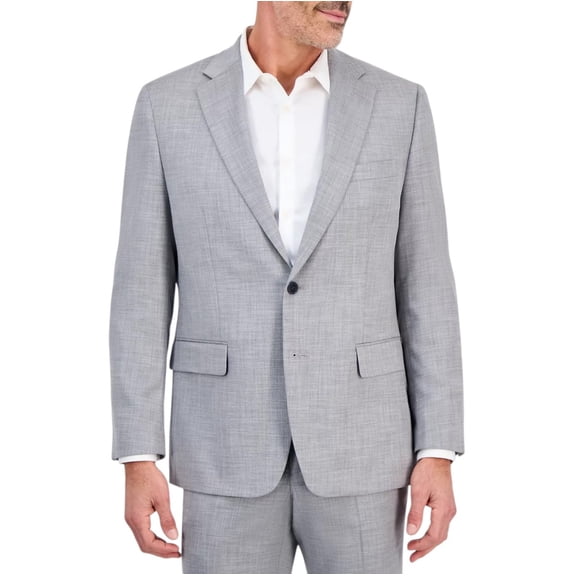 Tallia Mens Classic fit Suit Jacket Blazer 36 R Light Gray Solid