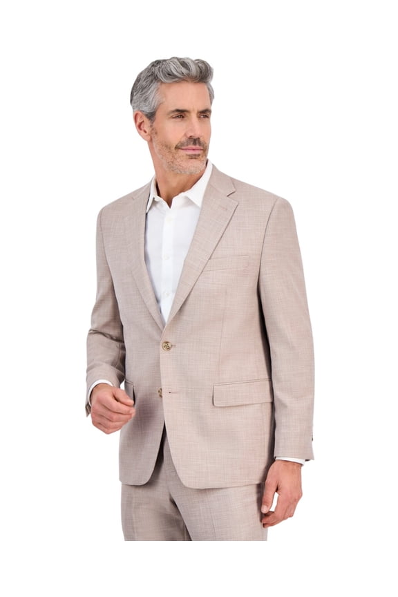 Mens Classic fit Suit Jacket Blazer 42 R Light Tan Beige Solid
