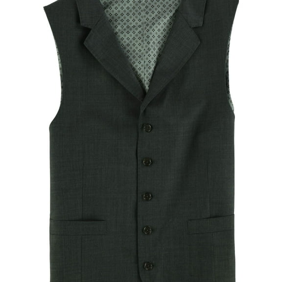 Tallia Mens Heathered Five Button Vest, Grey, 44 Long