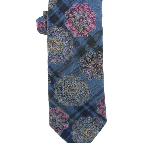 Tallia Mens Medallion Self-tied Necktie, Multicoloured, One Size