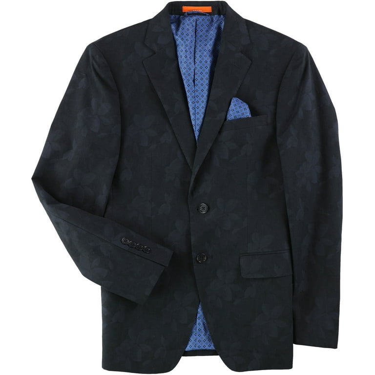 Tallia Mens Modern Fit Two Button Blazer Jacket Blue 36 Short