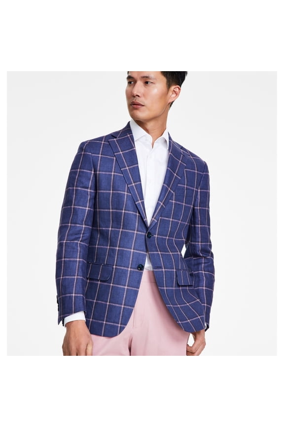 Mens Plaid Coat, Multicoloured, 40 Regular