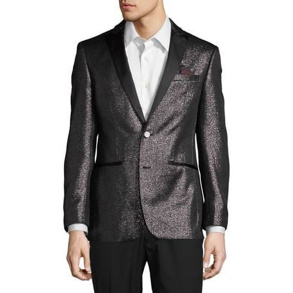 Tallia Mens Sparkle Sport Coat, Metallic, 40 Regular