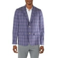 thumbnail image 1 of Tallia Men's Slim-Fit Plaid Blazer (44L, Purple), 1 of 2